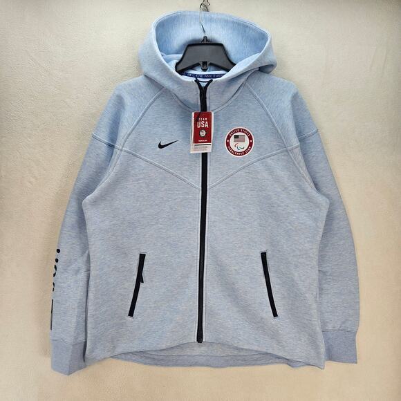 Nike Tops - NIKE WOMEN'S XLARGE TEAM USA TECH FLEECE FULL ZIP PARALYMPICS PARIS FN1208-441